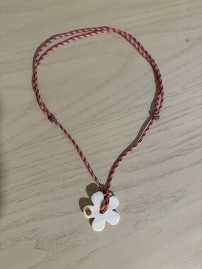 Mignonne Gavigan Adjustable Flower Pendant Necklace in White Purple Orange Pink